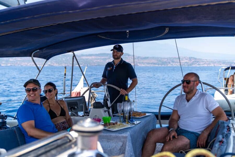 Catania: Cyclops Coast Cruise with Appetizer & Snorkeling - Booking the Right Time: Morning vs Sunset for Etna Views