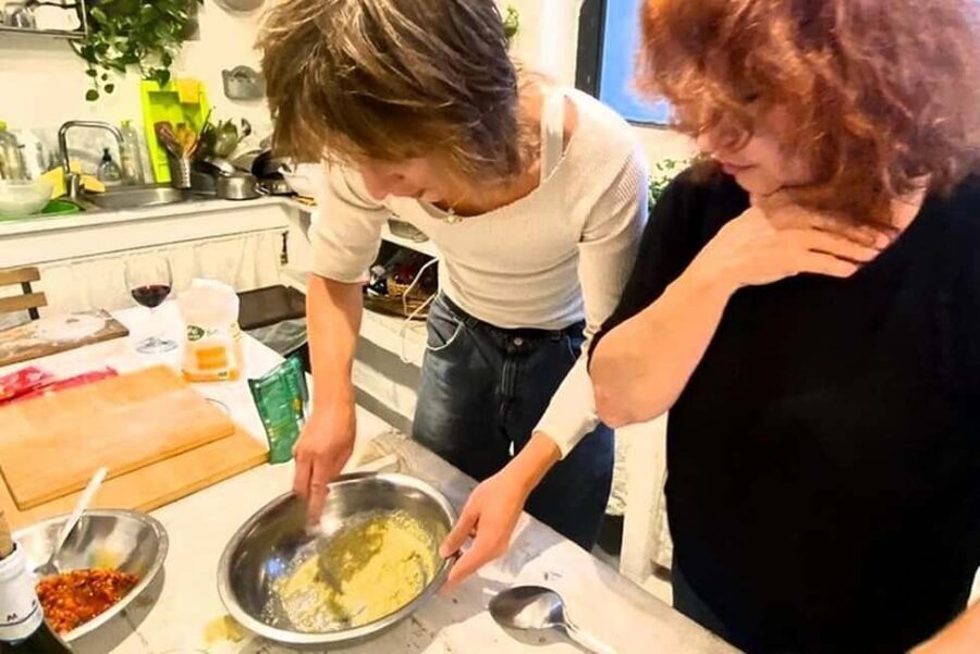 Catania: Pistachio Ravioli, Pasta Home Cooking Class w/ Wine - From scratch pasta dough: the technique you can actually use at home