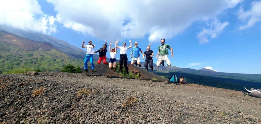 Etna excursion from Taormina and surroundings - Grotta dei Ladroni lava tunnel: helmets, flashlights, and the neviera story