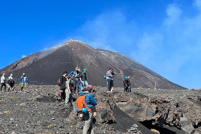 Etna Volcano: South Side Guided Summit Hike - Mount Etna and the descent plan: Barbagallo craters plus a lava channel