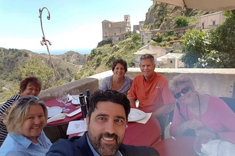 From Catania: Guided Godfather Tour with Taormina Visit - Forza d’Agrò: the Durazzesco Arch climb and the Holy Trinity churchyard