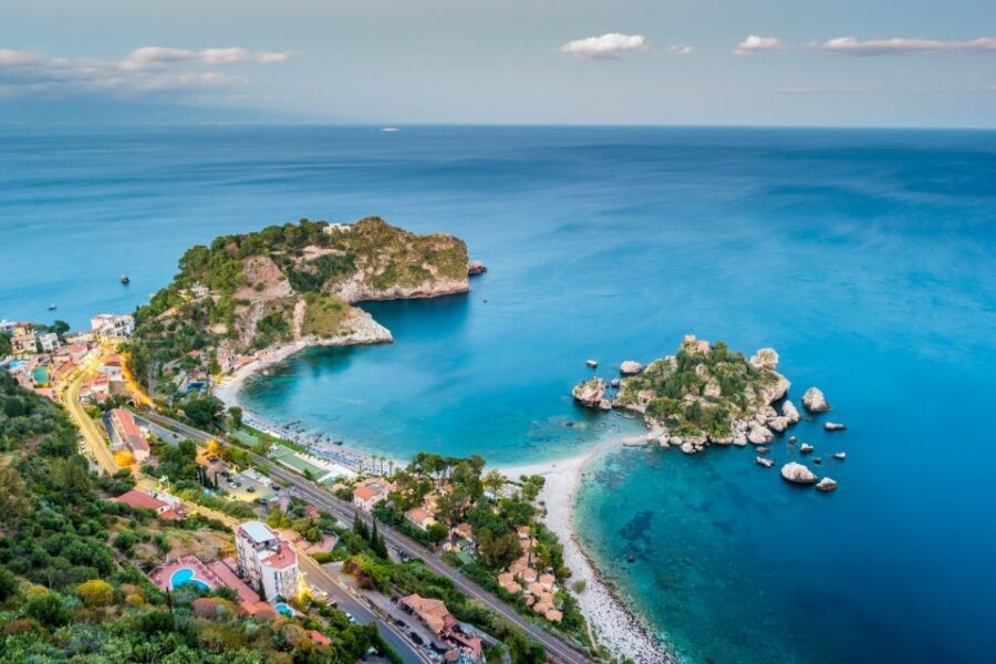 From Catania: Taormina, Isola Bella, and Castelmola Day Trip - The van ride: comfortable transport with multilingual audio