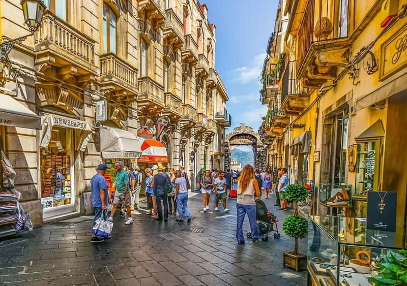 From Catania: Taormina, Savoca, & Castelmola Tour w/ Lunch - A Light Lunch in Castelmola: Pasta Alla Norma and Emilio Sciacca Wine