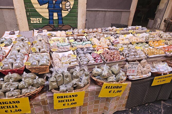 Half Day Catania Gastronomic and Cultural Tour from Taormina - A’ Piscaria fish market for hours: fruit, fish, and snack rhythm